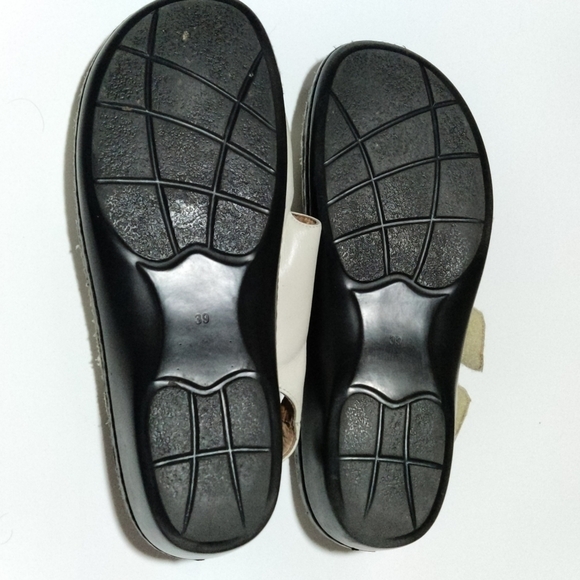 VOLKS WALKERS Cream Beige Leather Walking Sandal 39 9 - Picture 6 of 11
